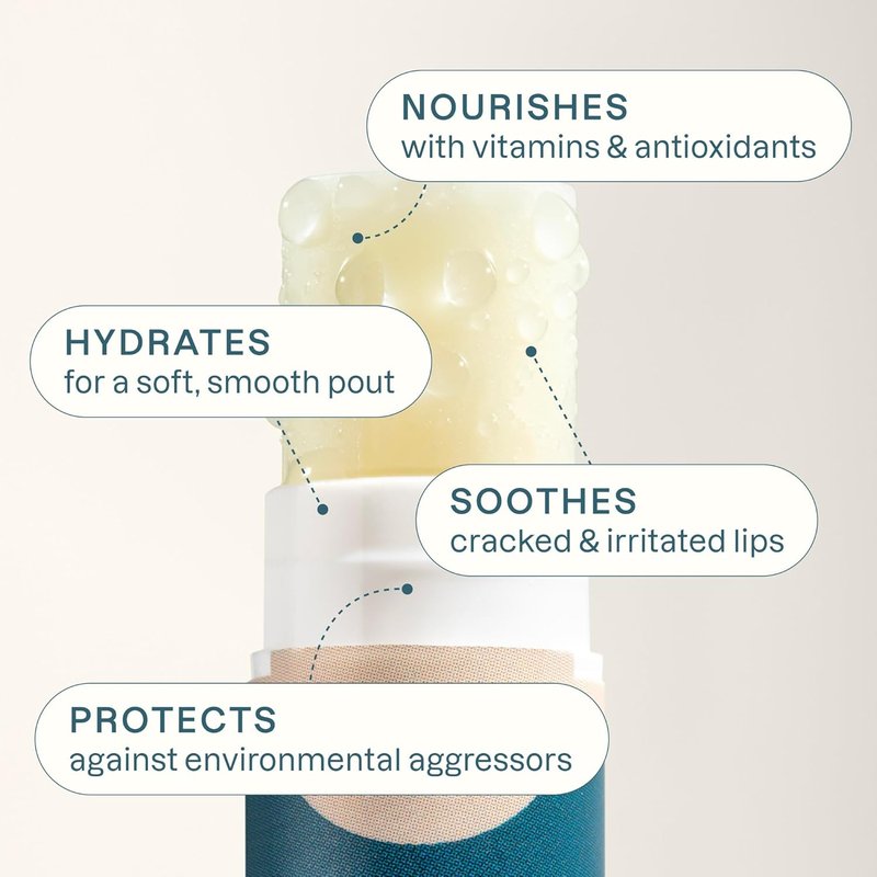 Organic Lip Balm Set - 100% Natural Moisturizer for Cracked & Dry Lips | 2 Packs of 6 Tubes
