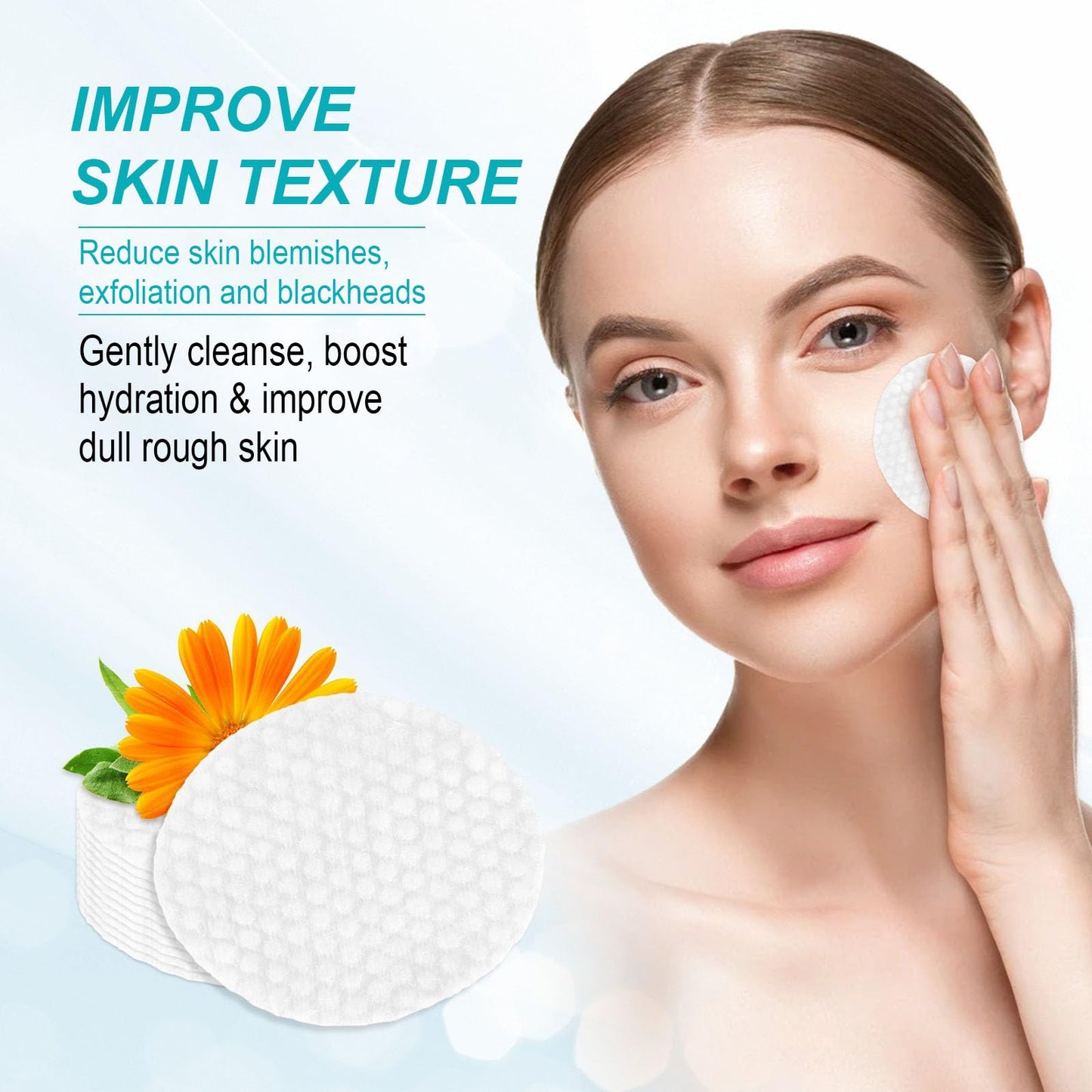 ARCHIDATE 30% Glycolic Acid Pads, Glycolic Acid Exfoliating Pad With Natural Extracts for Exfoliating Care, Rough Texture, Enlarged-Looking Pores, Oily-Looking Shine & Fine Line Appearance, 50 Pads