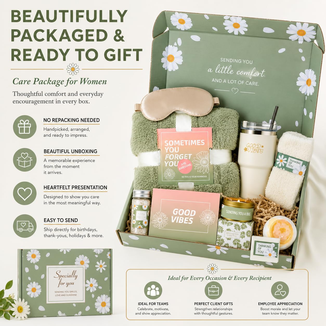 Self Care Gifts for Women：Spa Baskets · Get Well Soon , Birthday Gifts for Women Care Package · Relaxation Gift Sets for Women · Relaxing or Thinking of You for Her