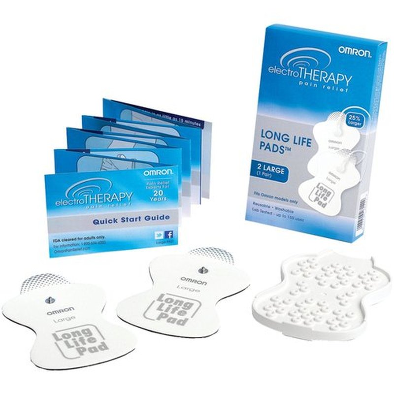 Omron Large Long Life Pads for TENS Unit (PMLLPAD-L), 1 Pair
