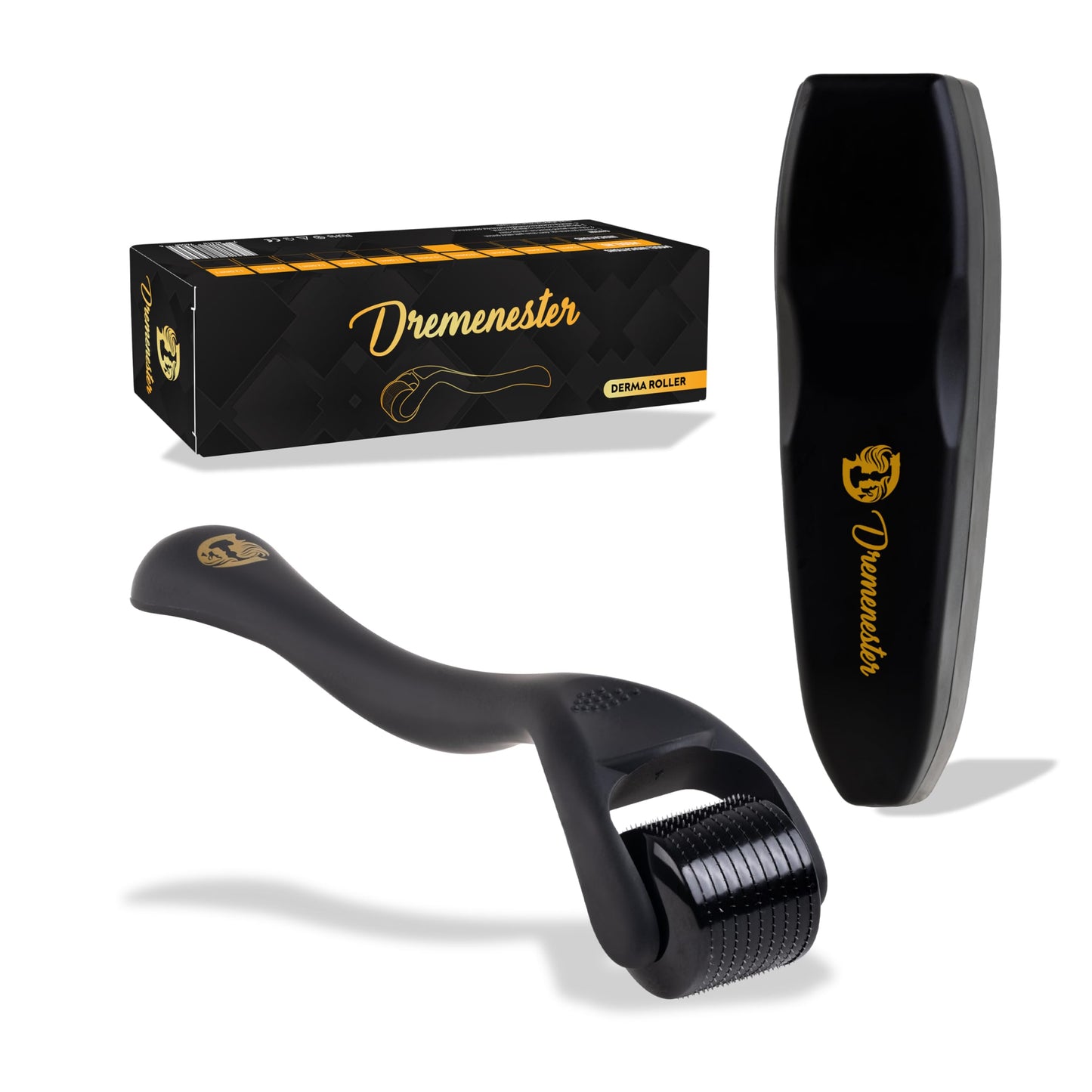 Dremenester Derma Roller for Body, Hair and Sculp, 540 Titanium Microneedle Dermal Skincare, Microneedling Roller for Men and Women with Storage Case (0.25mm)