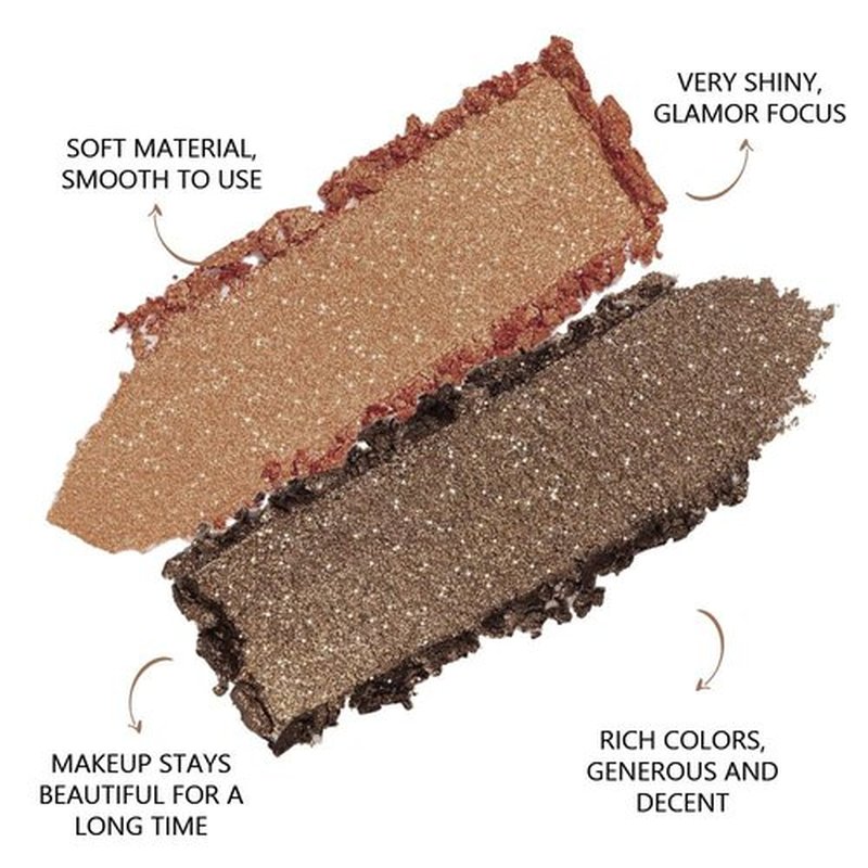 FeiCuiYun Double color eye shadow, Eyeshadows Creamy, high pigment eye makeup palette, matte shimmer metal eye shadow powder, Blendable, Ultra-Pigmented, Easy to Apply, Matte & Shimmer, (03)