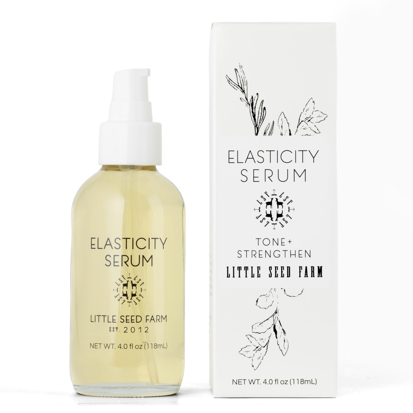 Little Seed Farm Elasticity Serum - Skin Care Toning and Firming Face Serum - Net Wt. 4 fl oz