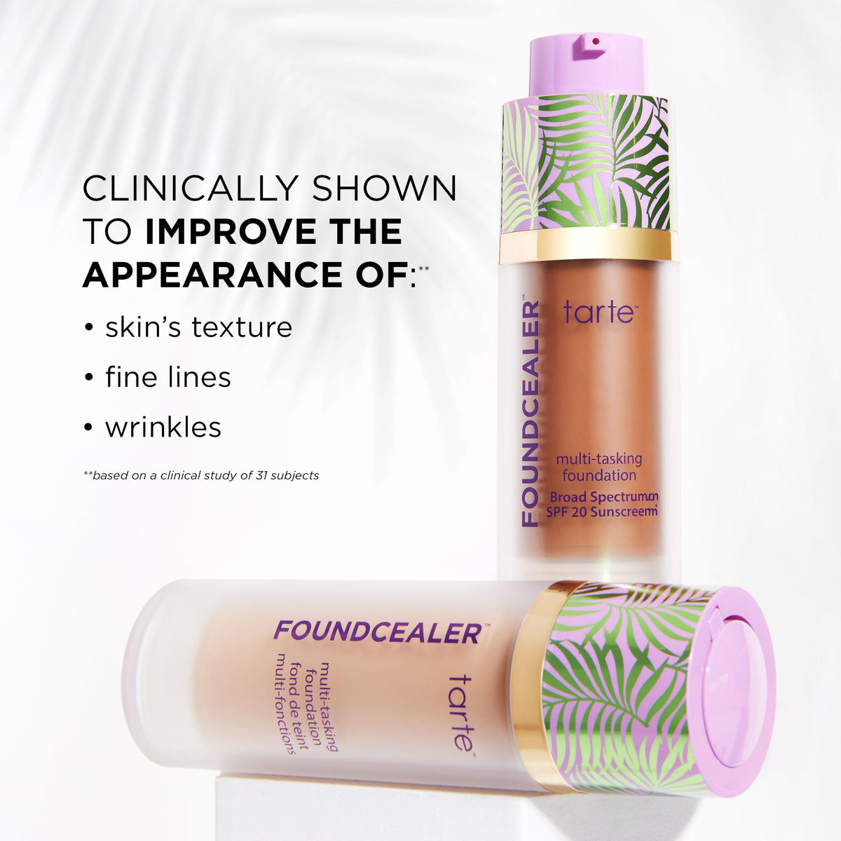 tarte babassu foundcealer dewy foundation Broad Spectrum SPF 20 Sunscreen – Foundation & Concealer in 1, Vegan Skincare Makeup, Medium Coverage, Cruelty-Free, full size, 42N tan neutral