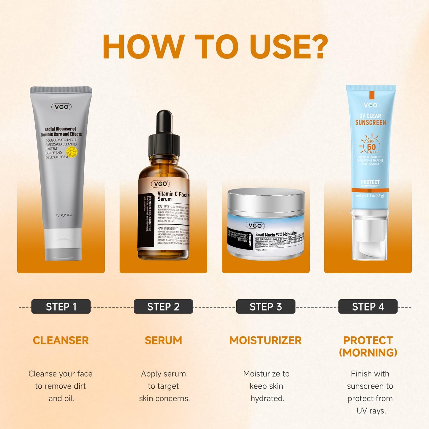 VGO 2 Pack Vitamin C Face Serum