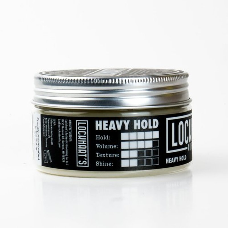 Lockhart’s Authentic Handcrafted Heavy Hold Hair Pomade, Low Shine, Coco Vanilla Scent, (3.4oz.)