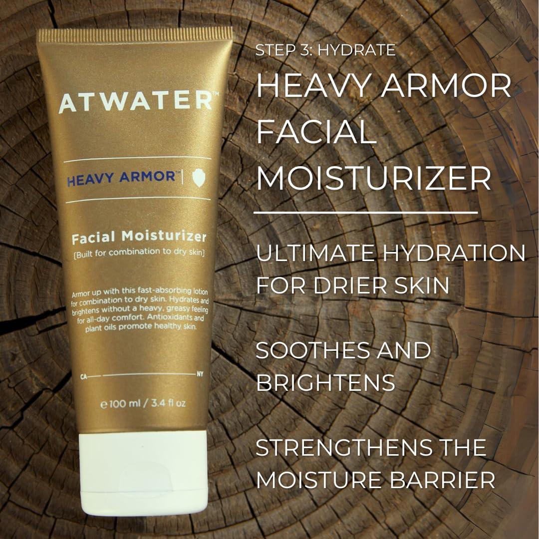 ATWATER Arctic Horizon Gift Set – Men’s 3-Piece Skincare Kit with Face Scrub, Eye Cream & Moisturizer, Clean Skincare Set for Daily Hydration