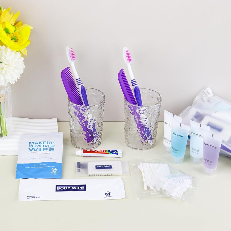 Basic Toiletry Kits - Pack of 30 Individually Packed Personal Hygiene Kits | Travel Size for Home, Camping, Hotels