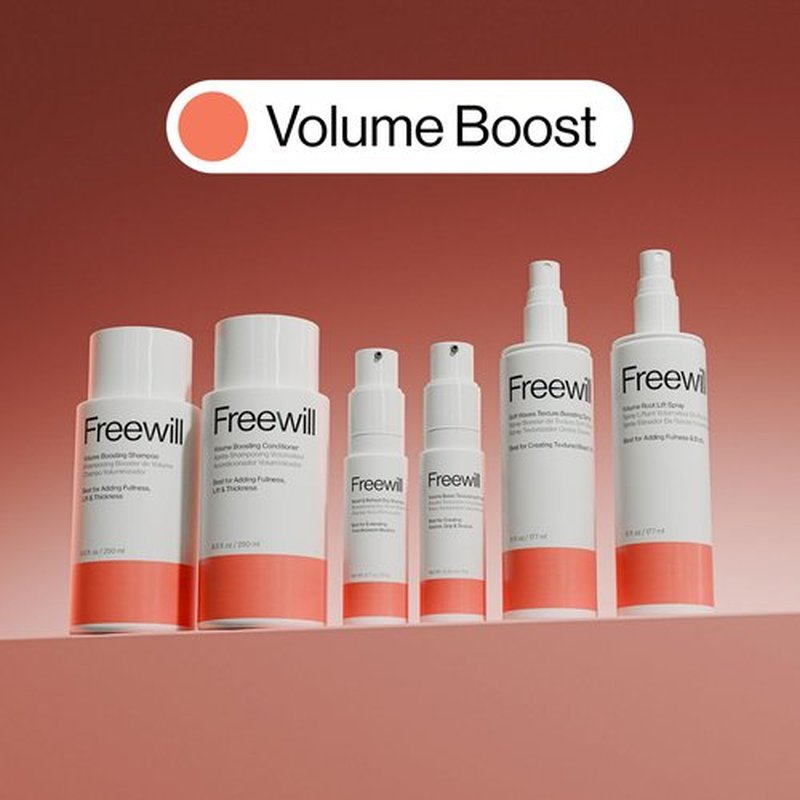 Freewill Volume Boosting Conditioner, Volumizing Conditioner Helps Enhance Hair Volume, Appearance of Thicker, Fuller Hair Without Drying or Weighing Hair Down, 8.5 oz