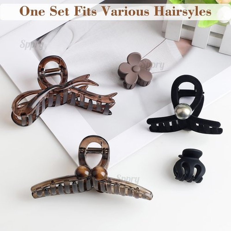 Sppry Hair Claw Clips for Women Thick/Thin Hair Set of 5 PCS
