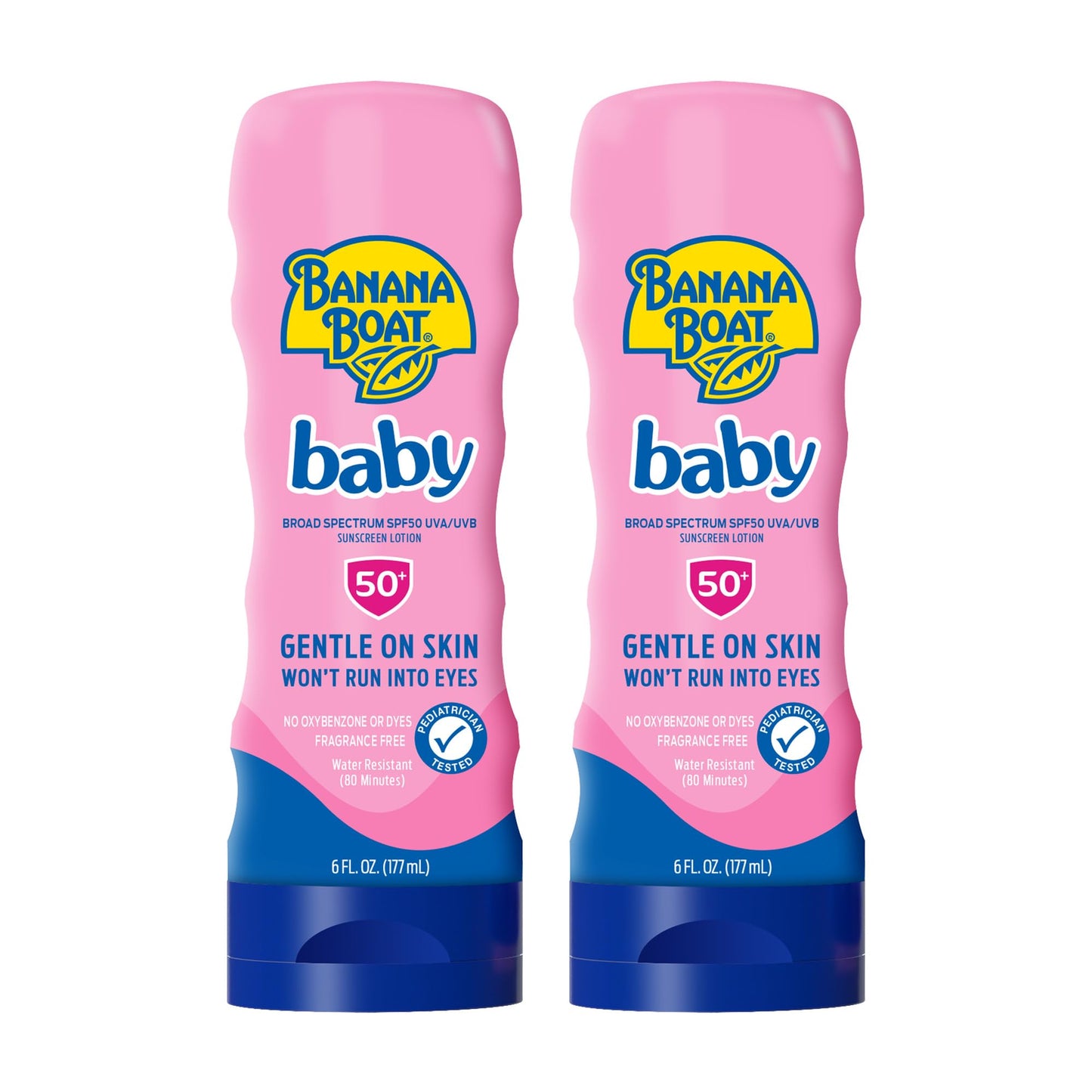 Banana Boat Baby Sunscreen Lotion, SPF 50+, 6oz, Twin Pack