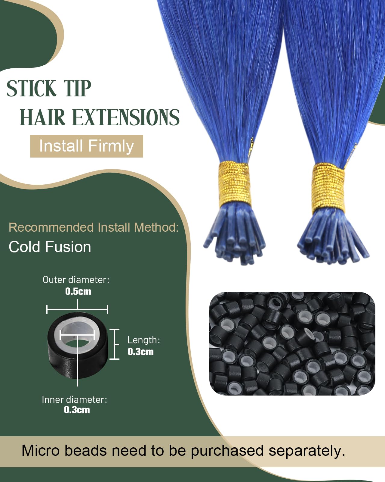 Ugeat Hair I Tip Hair Extensions Colored 25s I tip Hair Extensions Human Hair for Party Blue Itip Hair Extensions Real Human Hair Cosplay Pre Bonded Hair Extensions Purple 14 Inch 20g