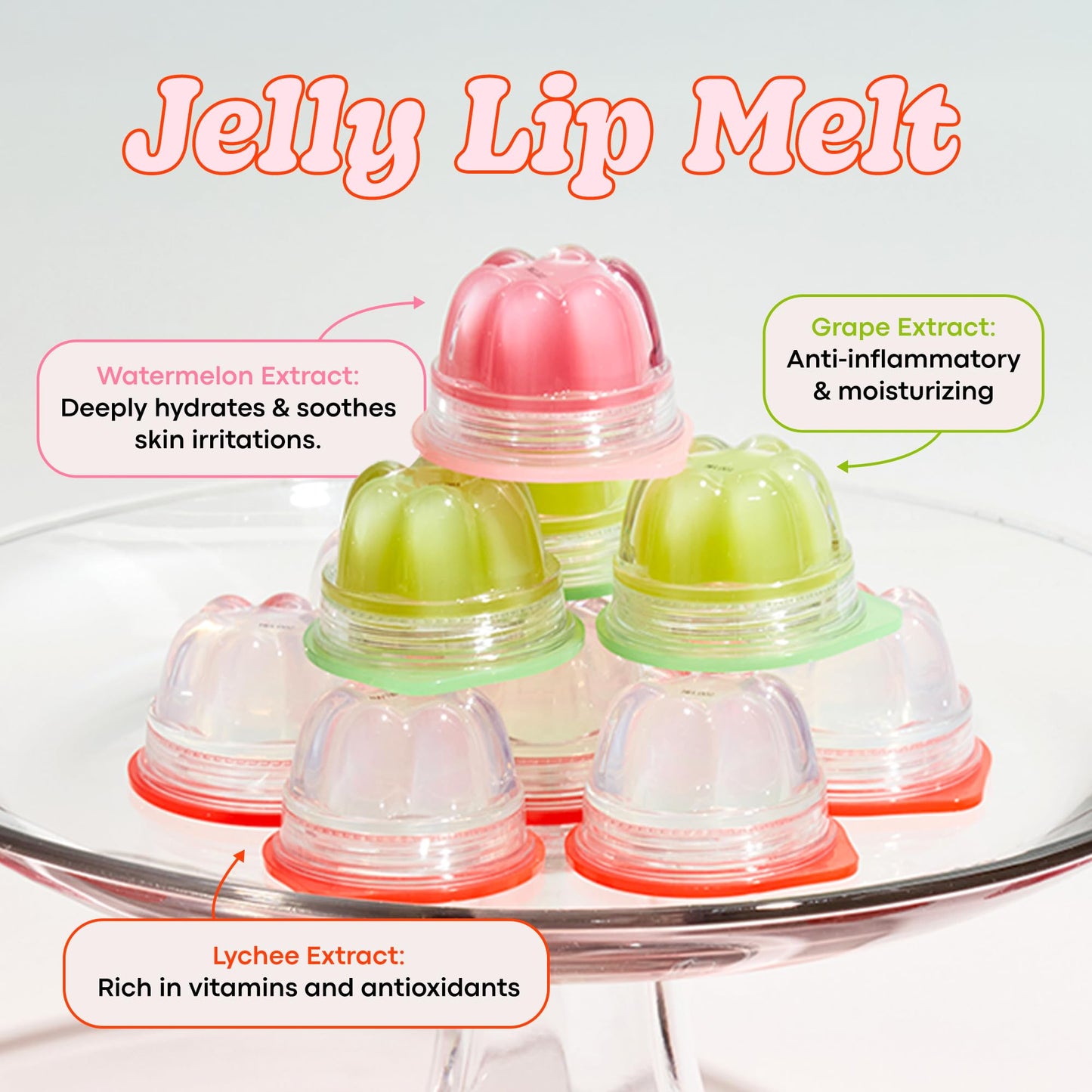 TONYMOLY Jelly Lip Melt, Moisturizing, Hydrating & Nourishing Lip Balm Treatment, Green Grape, 0.31 oz.