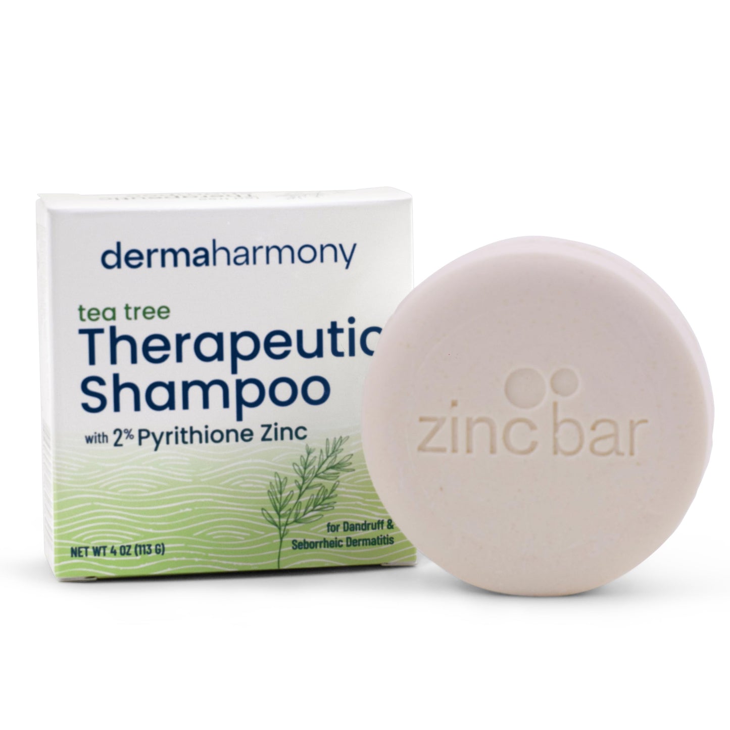 Dermaharmony 2% Pyrithione Zinc Shampoo Bar - Tea Tree (4 Oz)