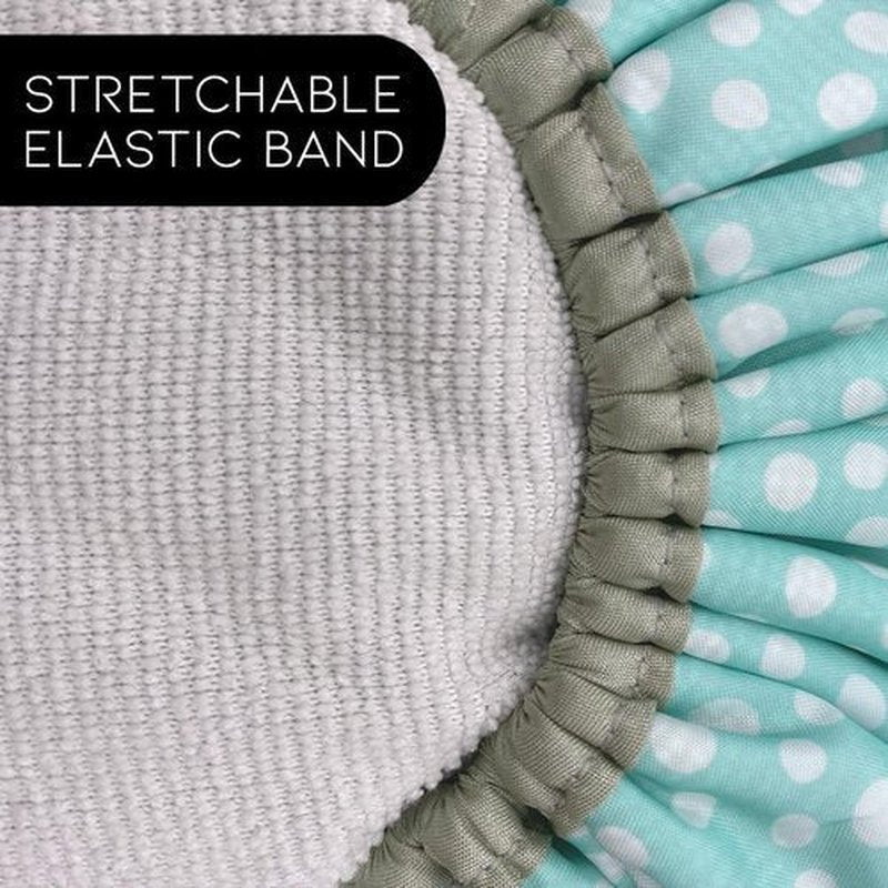 Reusable Nylon Shower Cap & Bath Cap, Reversible Oversized Waterproof Shower Caps Large Designed for all Hair Lengths w Terry Lining & Elastic Band Stretch Hem Hair Hat - Socialite Mint To Be