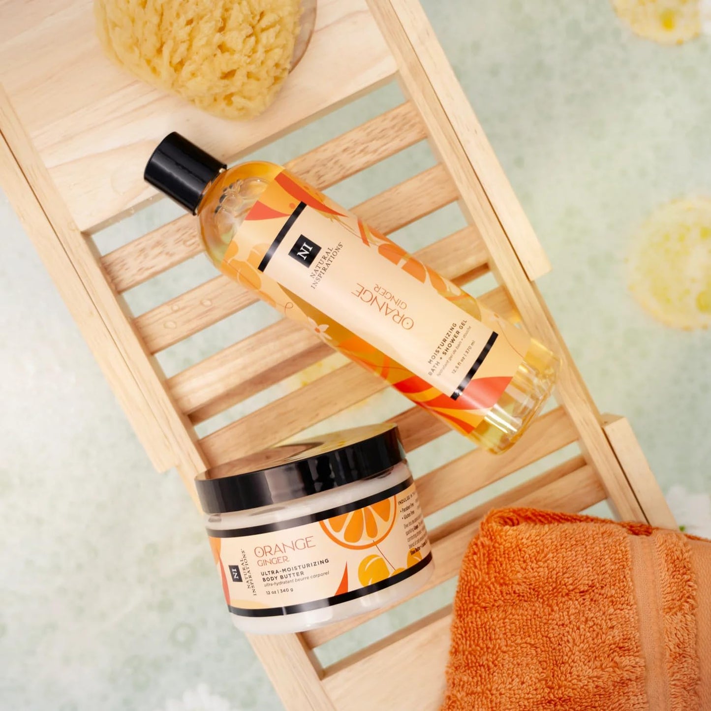 Natural Inspirations Orange Ginger Moisturizing Bath & Shower Gel 12.5 oz
