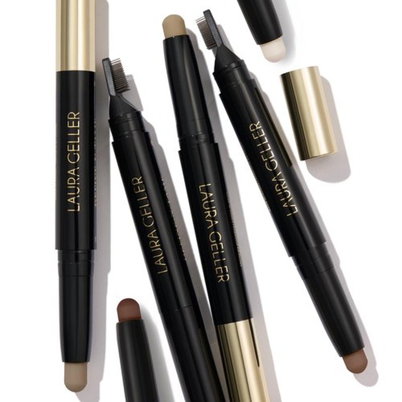 LAURA GELLER NEW YORK Define-n-Tame Brow Lifting Stick - Laminated Full Brows - Brow Wax - Dark Brown