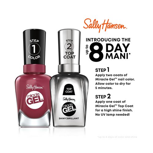 Sally Hansen Miracle Gel™, Tutu Ballet, Long Lasting, Gel-Like Formula, No UV Lamp Needed, Pink Nail Polish