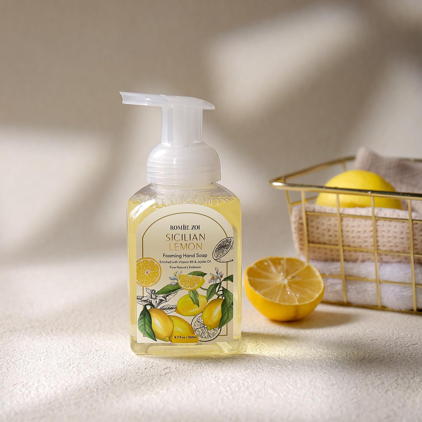 ROMIIE ZOI Mini Foaming Hand Soap - Pack of 3 - Sicilian Lemon - 260 ML/ 8.7 FL. OZ Each