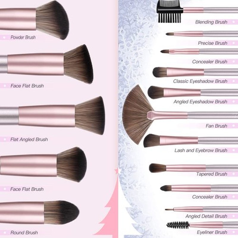 Makeup Brushes Makeup Brush Set, BESTOPE PRO Makeup Brushes Kit, 16Pcs Professional Makeup Brush Set for Eye and Face, Foundation Powder Concealers Blush Eyeshadow Brush Make UP Brushes Kit Purple