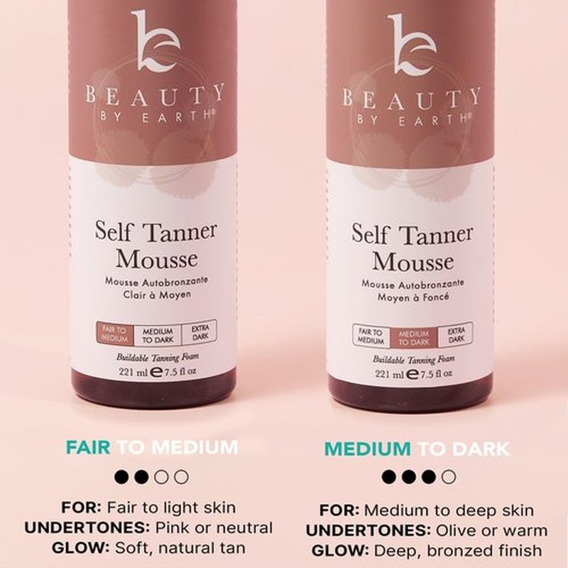 Self Tanner Mousse - USA Made with Natural & Organic Ingredients, Self Tanning Mousse for Dark Fake Tan, Sunless Tanner, Clear & Non Toxic Tanning Foam for Streak Free Finish, No Nasty Smell