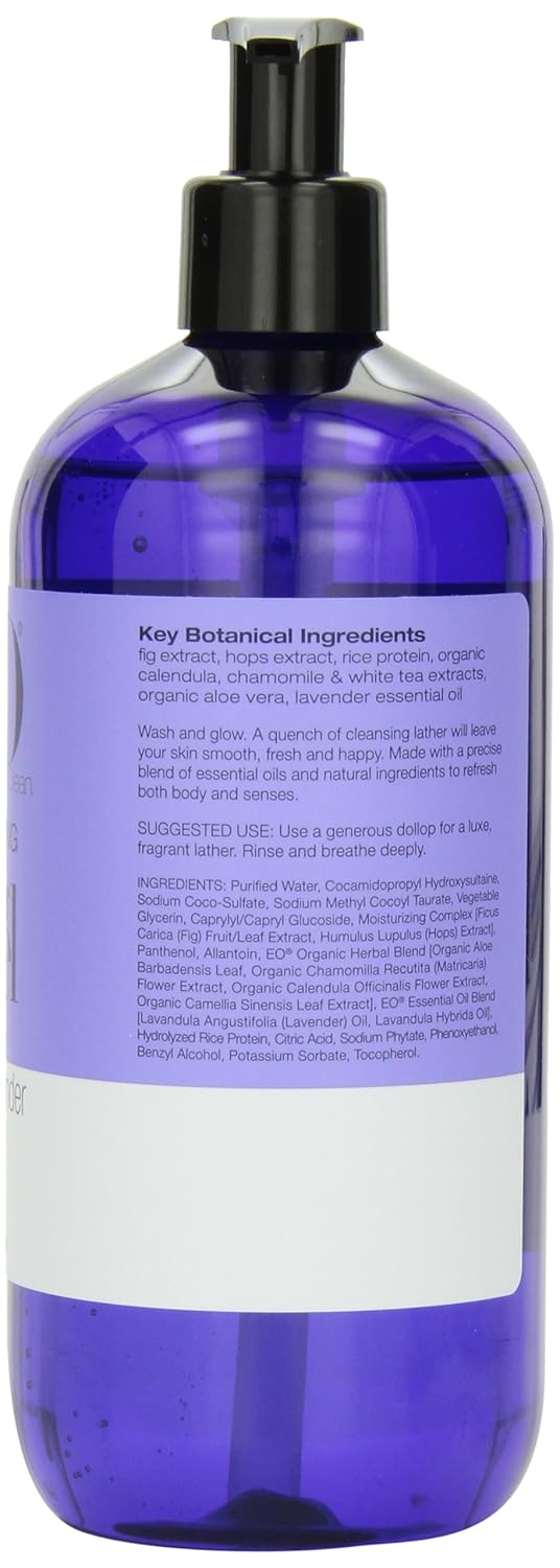 EO Shower Gel, French Lavender, 16-Ounce Bottles (Pack of 2)