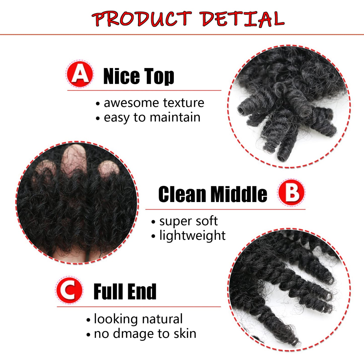 IXIMII 12 Inch Burgundy Springy Afro Twist Hair 3 Packs Soft Pre-Separated Marley Braiding Hair Ombre Red Crochet Spring Twist Synthetic Hair Extensions for Distressed Faux Locs,Passion Twists