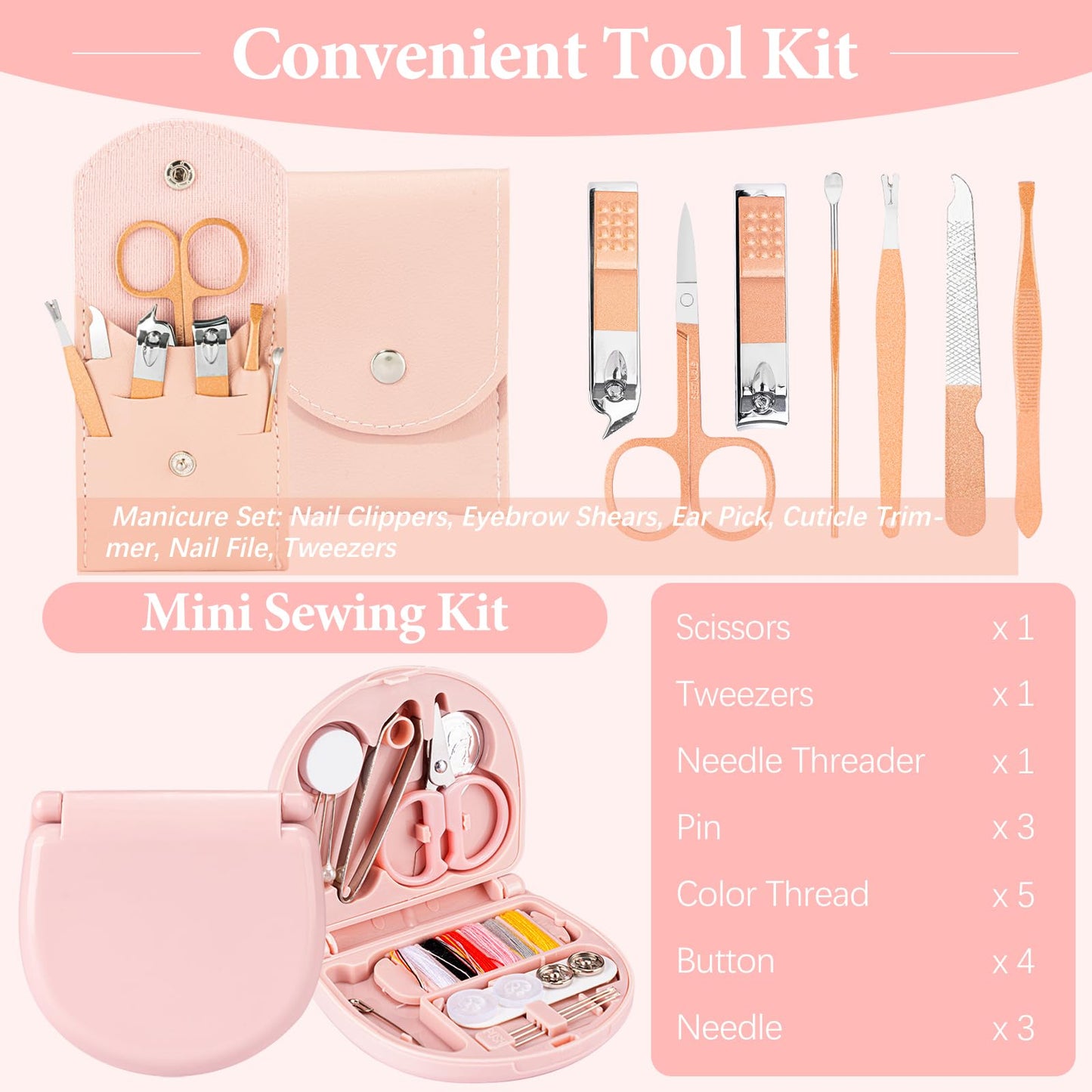 Women's Wedding Emergency Kit for Bride, Bridal Emergency Kit for Wedding Day, Weddings Personal Care Survival Set, Must-Have 40+ Essentials Items Daily Women Travel Kit with Makeup Bag for Team Bride