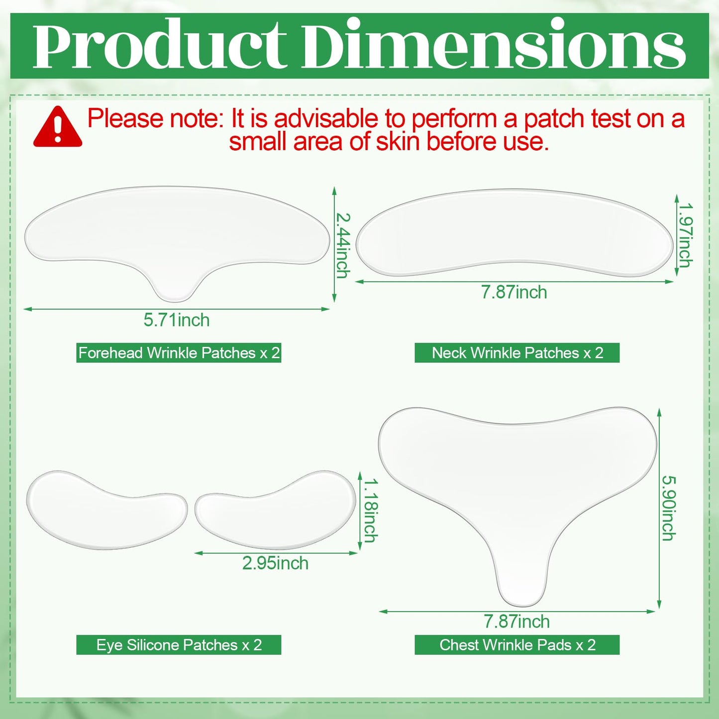 10 Pcs Anti Wrinkle Patches for Neck Face Forehead Chest, Overnight Reusable Silicone Wrinkle Patches for Reduce Fine Wrinkles Locks in Skin Moisture Restores Skin Firmness
