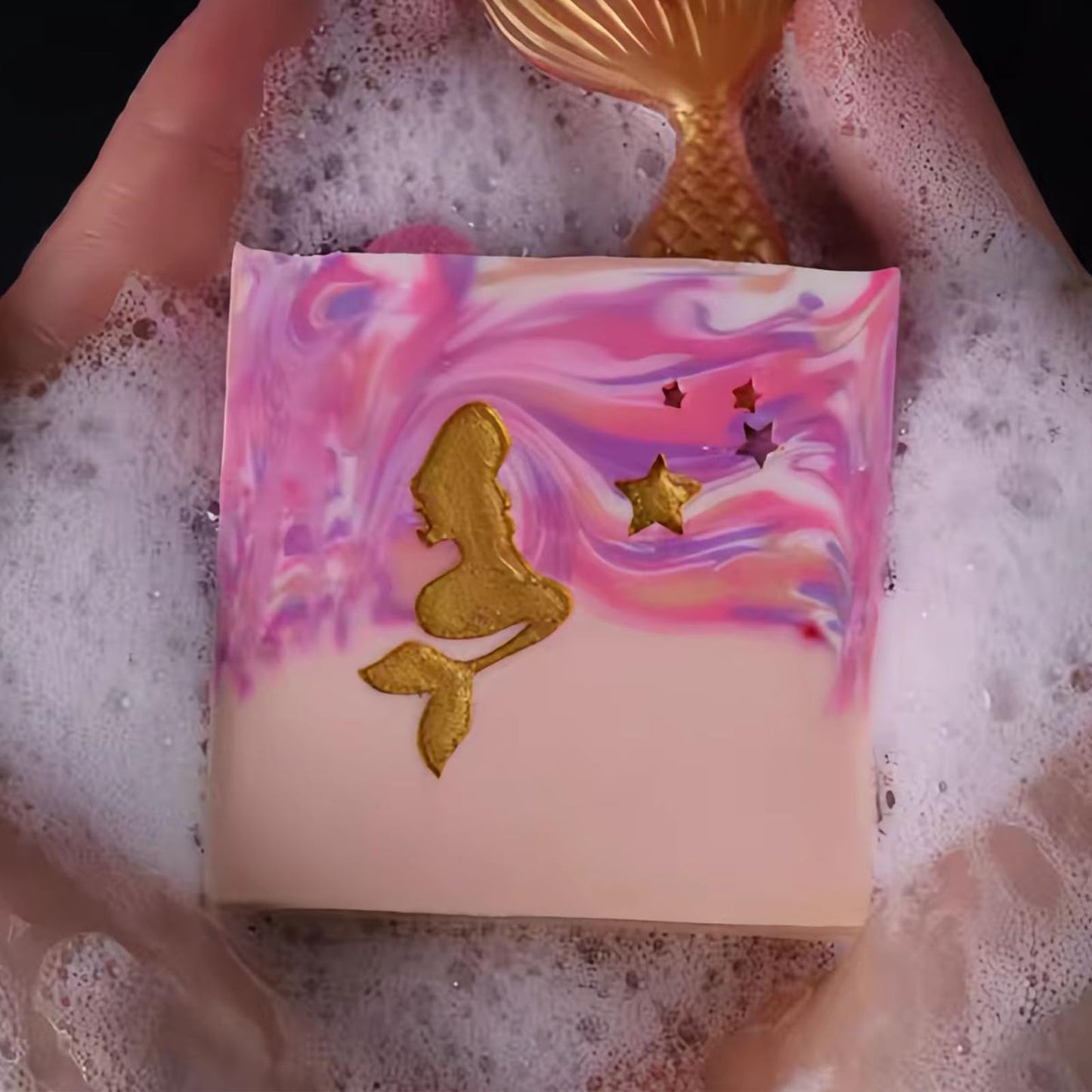 TMOMYISS Cute Mermaid Soap Handmade Natural Soap Gift Set Aromatherapy for Party Women