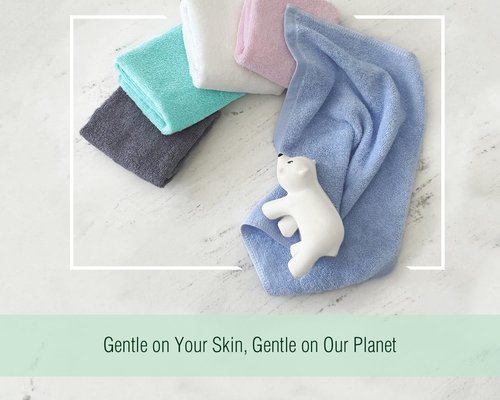 SUMMERMIA 12 Pack Washcloths 13" x 13" - Soft Wash Cloths for Your Face Towel, Viscose derived from Bamboo & Cotton Blend Wash Cloths for Your Body (Gray)