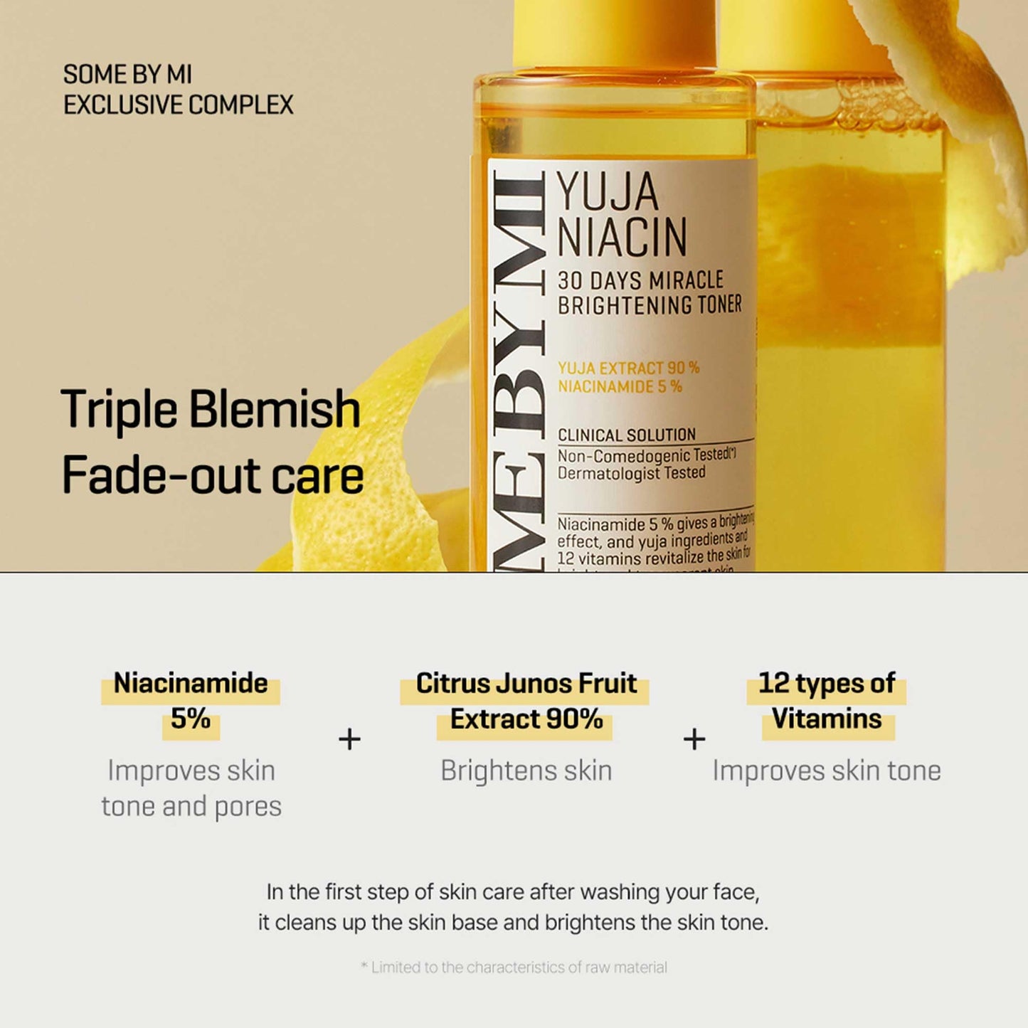 SOME BY MI 2022 Version Yuja Niacin 30 Days Miracle Brightening Toner - 5.07Oz, 150ml - Discontinued from 2023