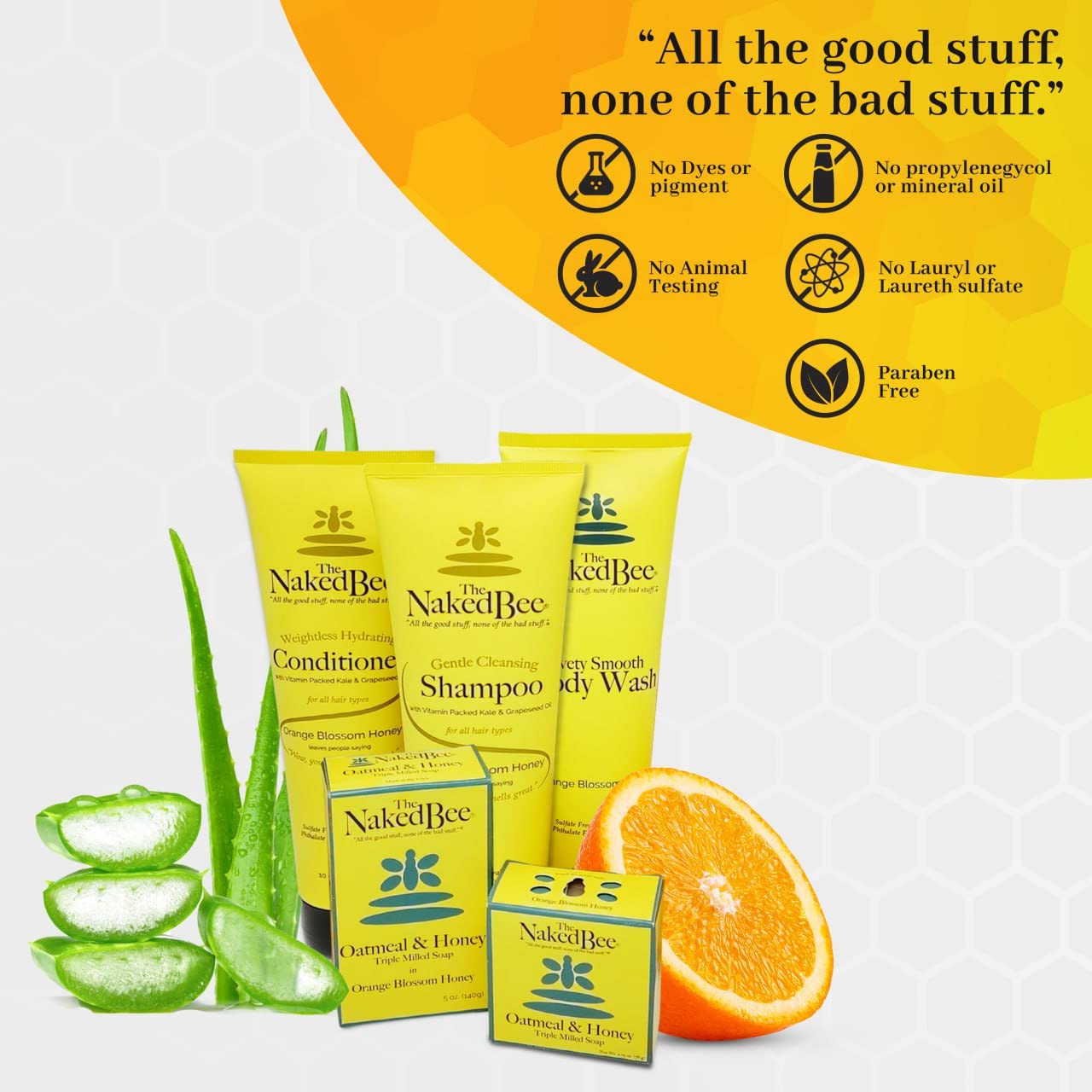 The Naked Bee Grapefruit Blossom Honey with Ceramide 3 Serious Hand Repair Cream Lotion - 2 Pack