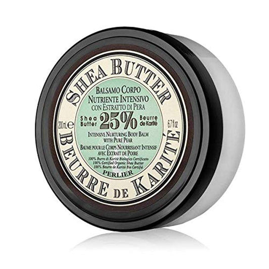 Perlier Shea Butter Body Balm with Pure Pear - Nourishing Moisturizer, 6.7 fl. oz.