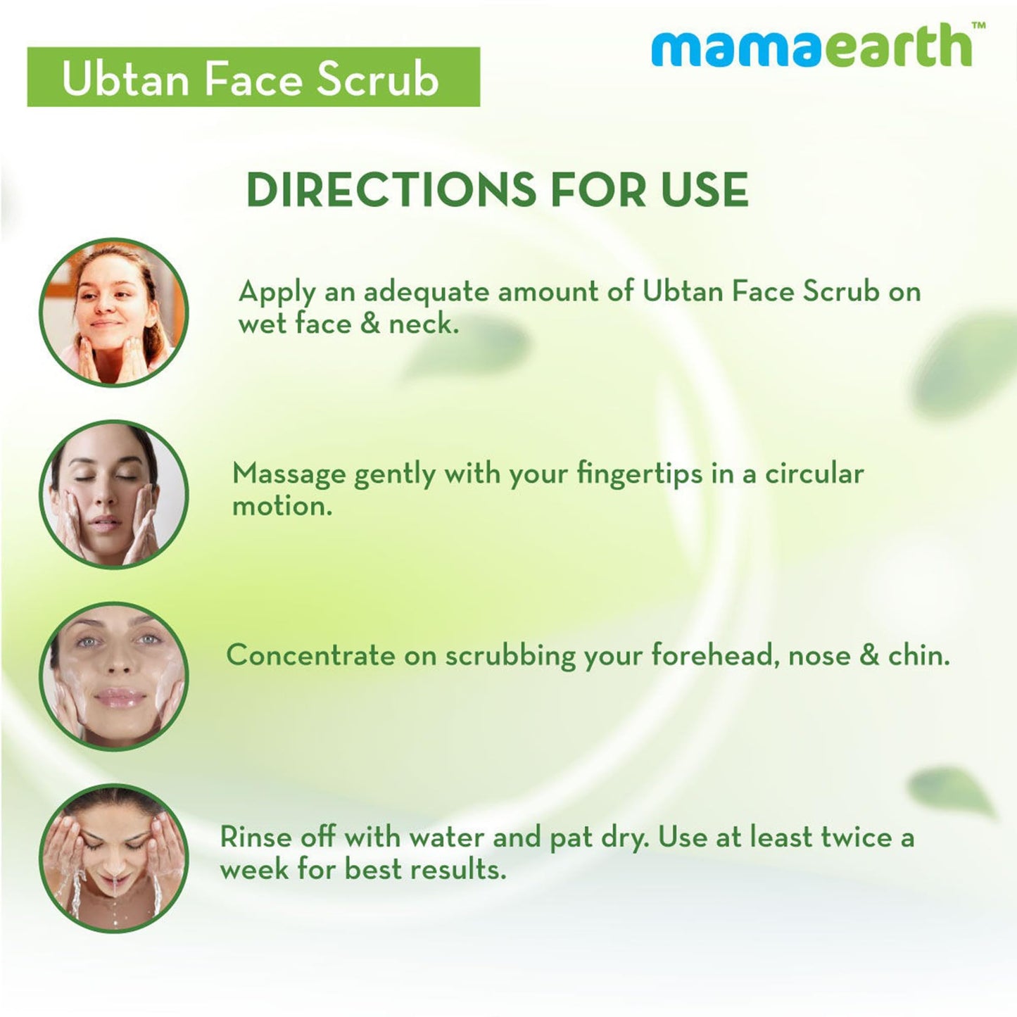 Mamaearth Ubtan Face Scrub with Turmeric & Walnut | De Tan Scrub Helps Remove Sun Tan & Dead Skin | Gently Exfoliates & Hydrates Skin | 3.53 Oz (100g)