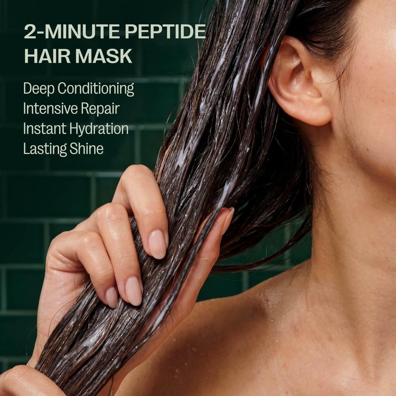 BRAZIL EDITION Restorative Peptide Hair Mask – Deep Repair in 2 Minutes, Hydration & Shine, Murumuru & Babassu Butters, Hyaluronic Acid, Strengthens & Smooths Damaged Hair (7 oz)