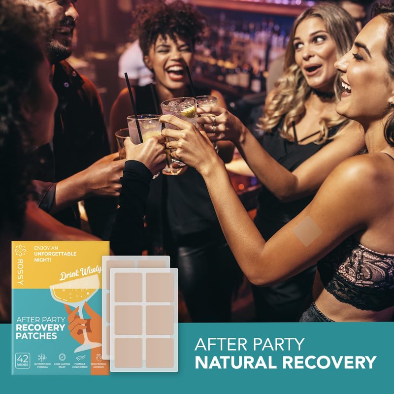 Party Recovery Patch - Fast-Acting Relief with Green Tea for Men & Women | Wake Up Refreshed