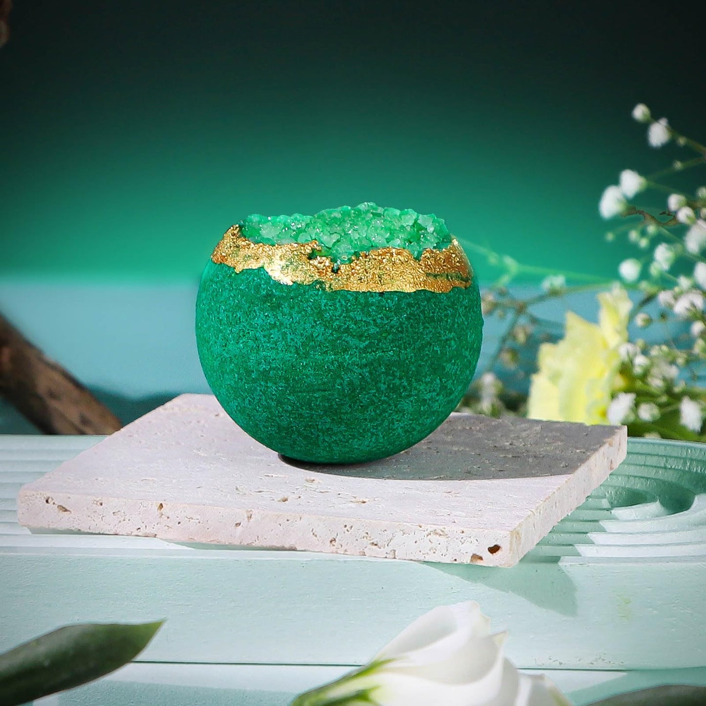 WECURATED Green Gifts for Women, Emerald Spa Gift Basket