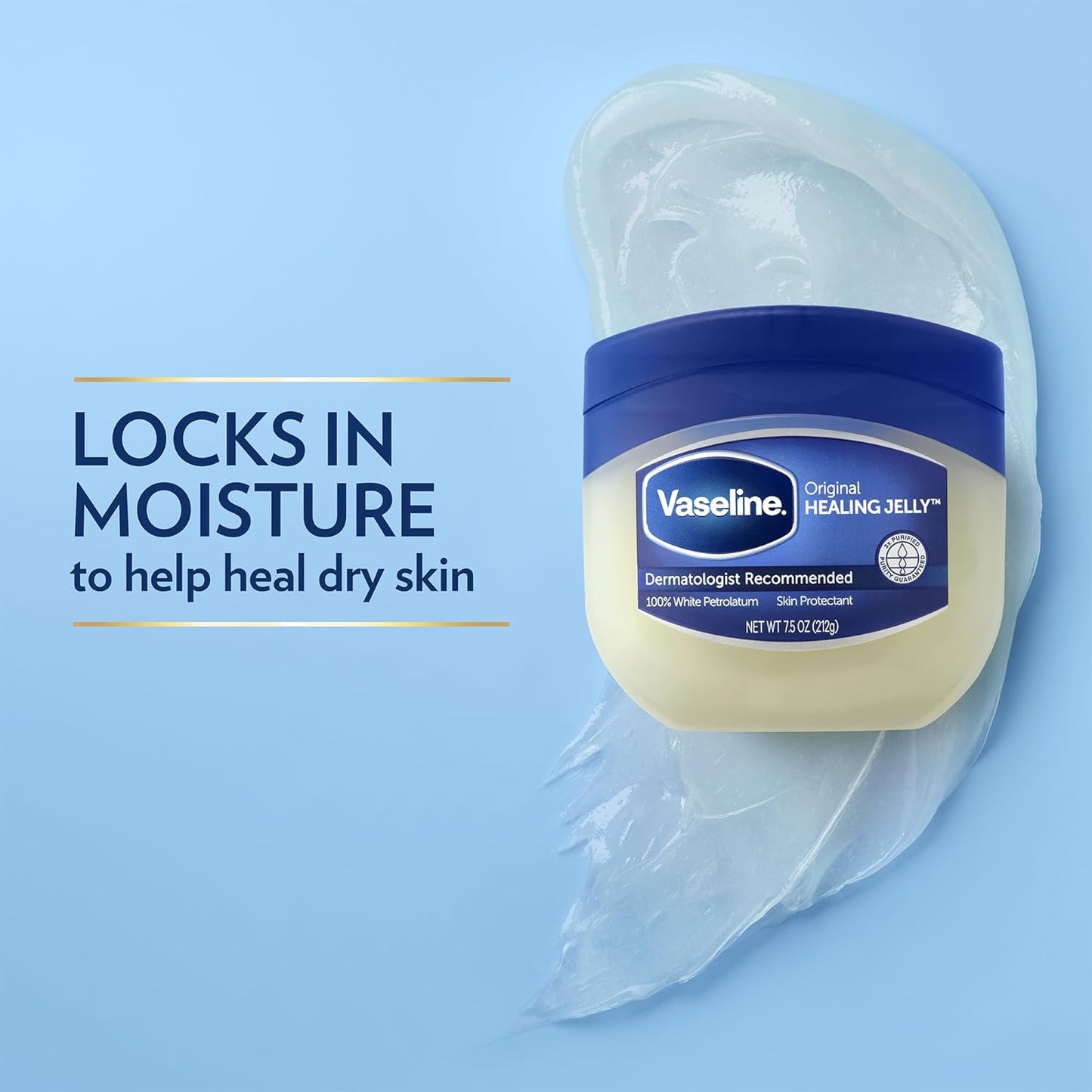 Vaseline Original Petroleum Jelly 1.75 oz - Hypoallergenic Moisturizer for Sensitive Skin (12 Pack)
