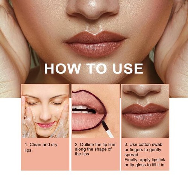 Oplviude Lip Stain, Peel off Lip Stain, Peel off Lip Liner, Peel off Lip Stain Pinked, 3 Colors Peel Lip Liner (2*Wine, 0.17 fl.oz)