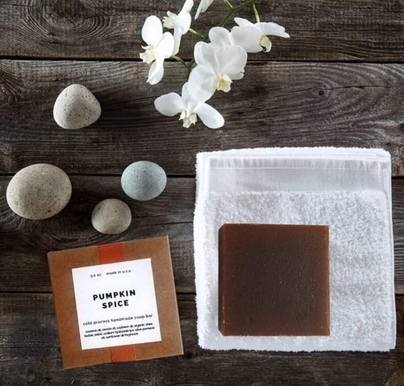 Missamé Cold Processed Handmade Soaps in Unisex Fragrances, 3 Pack Full Size Bars, Made in USA (Pumpkin Spice)
