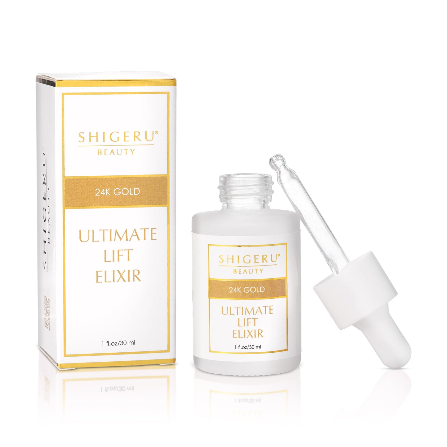Shigeru Beauty 24K Gold Serum with Collagen, Hyaluronic Acid, Vitamin C, Vitamin E, Anti-Aging Face Serum for All Skin Types, Brightening