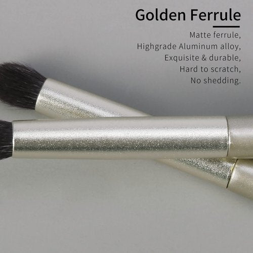 Natural Goat Hair Eye Shadow Brush, ENZO KEN Small Blending Eyeshadow Brush, Eye Shadow Blending Brush, Eye Blending Brush, Small Nose Contour Brush, Eye Brushes, Eyeshadow Blending Brush. Gold, E204M