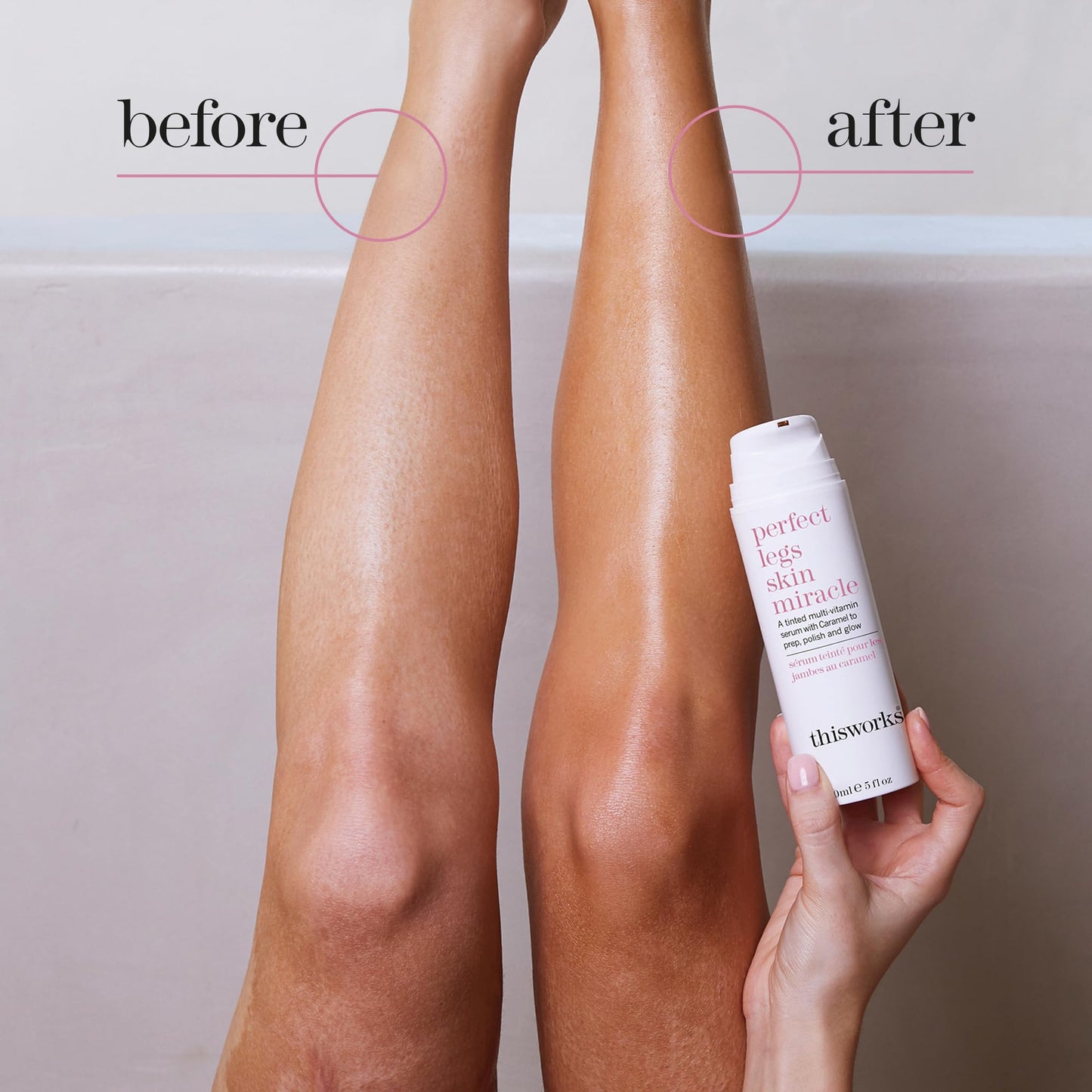 This Works Perfect Legs Skin Miracle: Tinted Serum with Vitamin C & E for Radiant, Sun-Kissed Glow, Evens Skin Tone & Reduces Imperfections, 5 fl oz