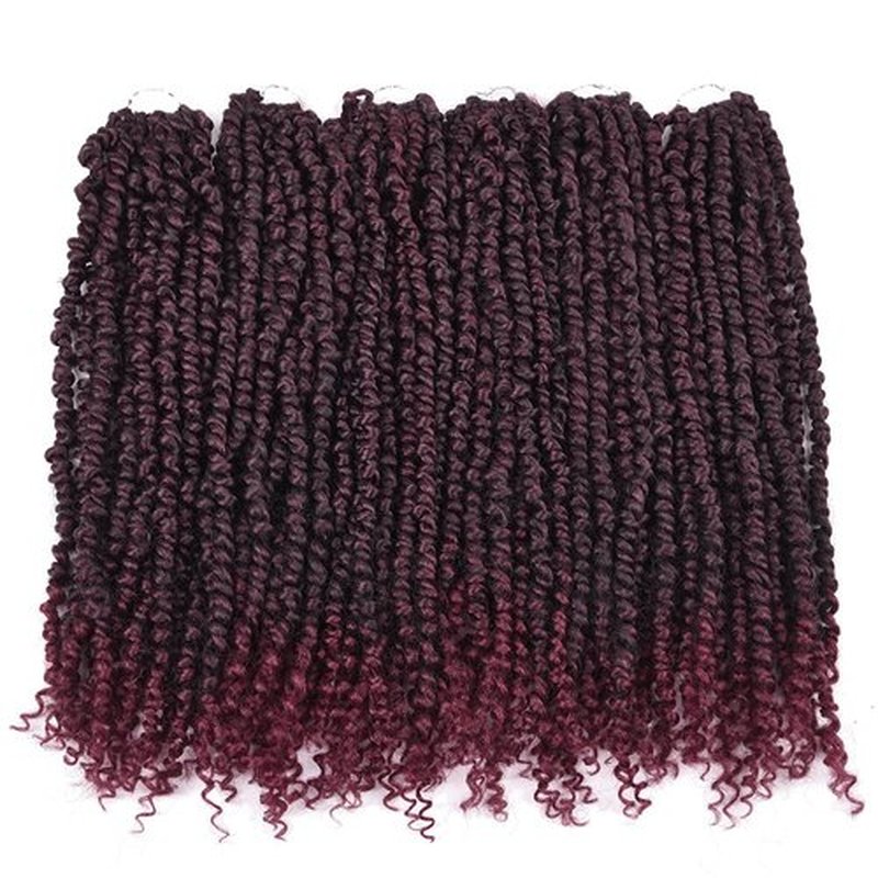Silike Passion Twists Braiding Hair, Crochet Passion Twist (12 Roots per Pack, 6 Packs) Pre-twist Passion Twist Hair for Black Women (18 inch, TBUG)