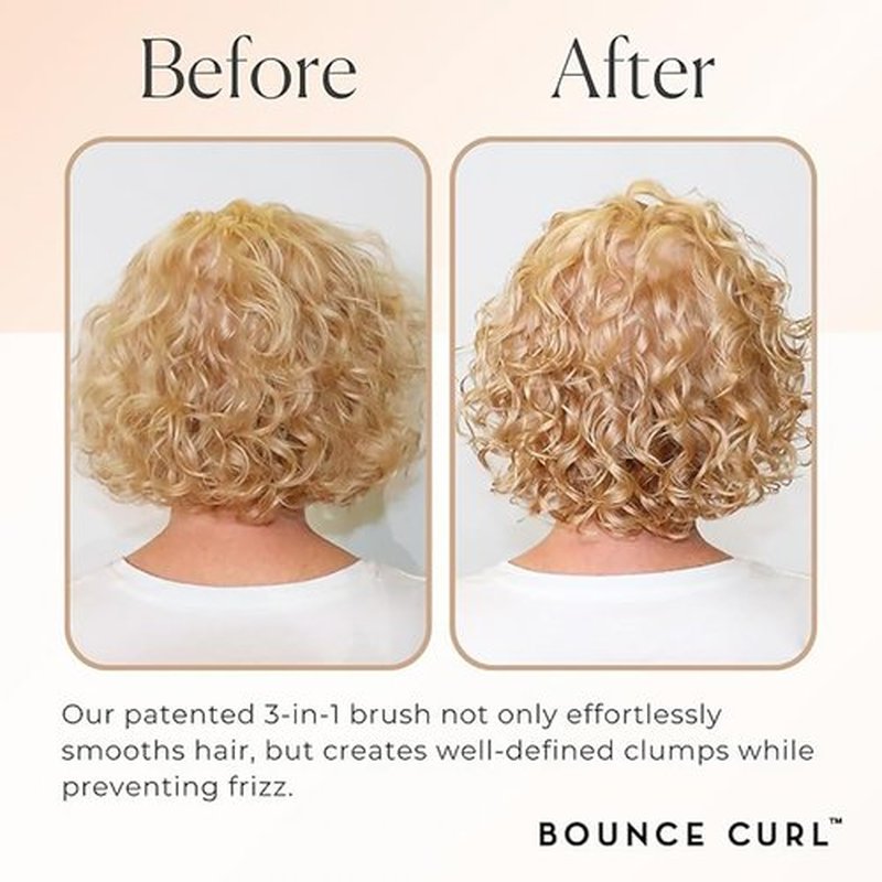 Bounce Curl Define EdgeLift Brush, 5-in-1 Tool for Effortlessly Defined Curls, Waves & Coils, Reduces Frizz - Brick Red