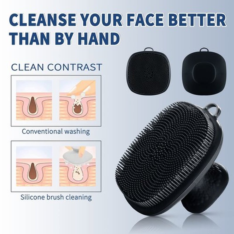 VWMYQ Face Scrubber 2 Pack Face Scrubber Silicone Face Scrubber for Men Facial Cleansing Brush Silicone Face Wash Brush Manual Waterproof Cleansing Skin Care Face Brushes for Cleansing and Exfoliating