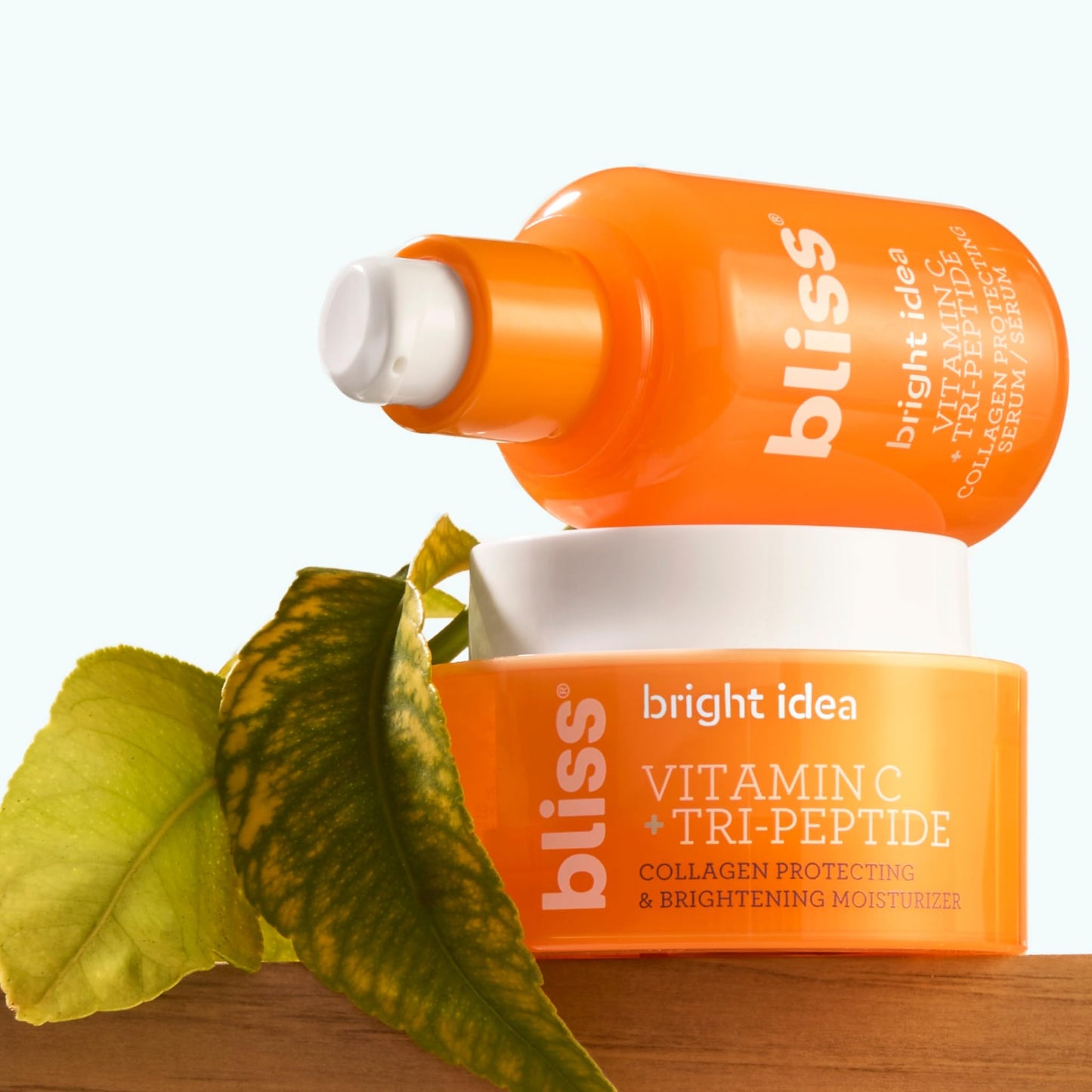 Bliss Vitamin C Brighten Up Moisturizer + Serum Duo - Brightening & Hydrating - All-Day Moisture, Daily Use - Clean - Vegan & Cruelty-Free