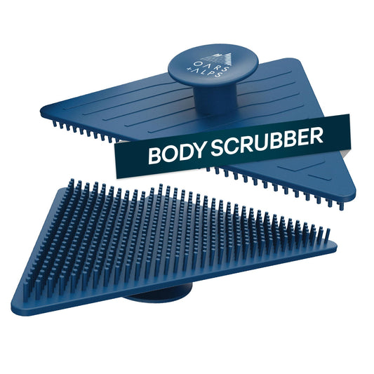 Oars + Alps Silicone Body Scrubber, Exfoliating Body Scrubber, Gently Exfoliate and Cleanse Skin, Non-Slip Handle Cleansing Brush, 1ct