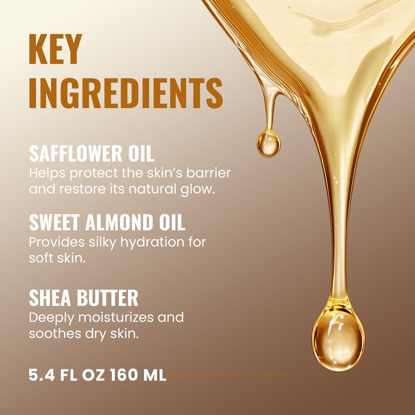 Billie Gene Body Harder Body Oil – Silky Nourishing Moisturizer with Jojoba & Shea Butter – Vegan and Cruelty-Free – Warm Woody Sandalwood & Leather Fragrance for Soft Glowing Skin 5.4oz
